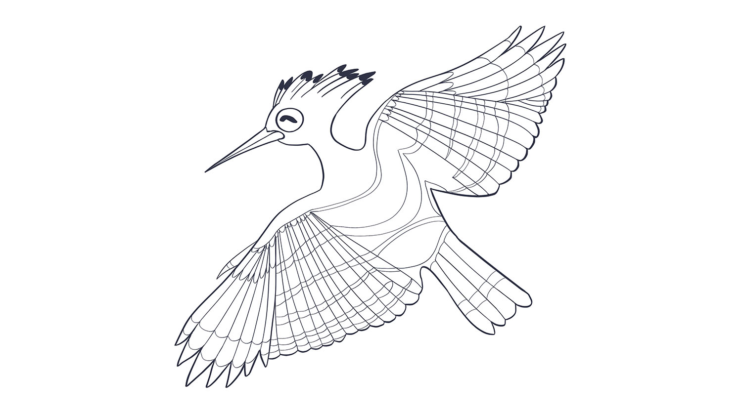 abubilla para colorear dibujos